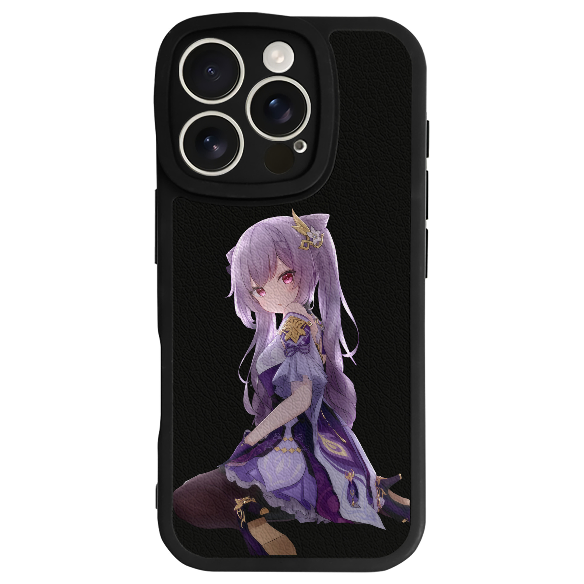 げんし神 刻晴 こくせい genshin Kokusei 【iPhone 16シリーズ対応】シリコンスマホケース（レザー調） 材質：シリコン